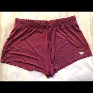 maroon PINK scrunch shorts